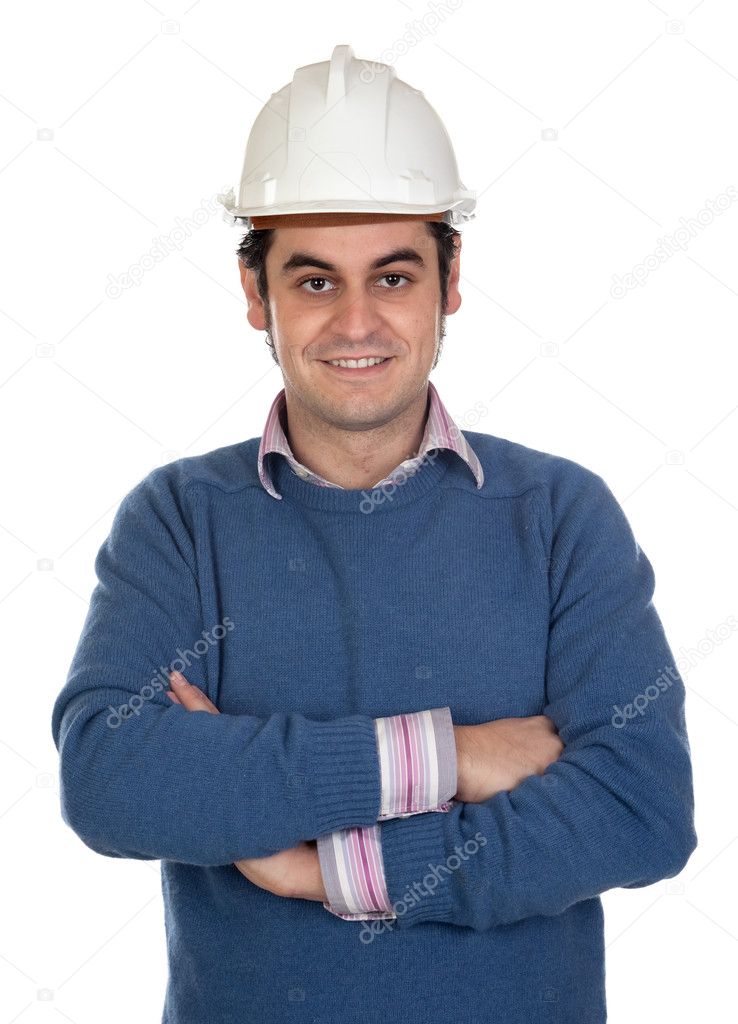 Engineer with white helmet