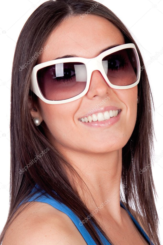 Sexy girl with sunglasses — Stock Photo © Gelpi 9437214