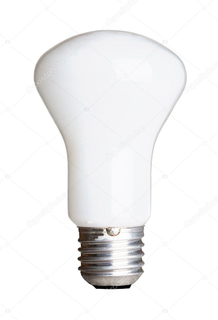 White light bulb isolated