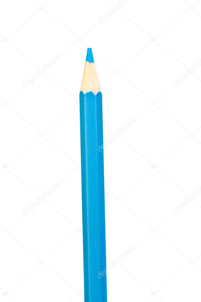Blue pencil vertically