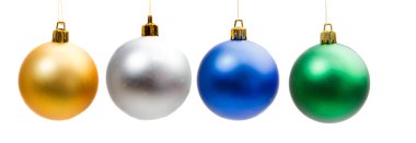 Four balls of christmas clipart