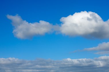 White clouds and blue sky clipart