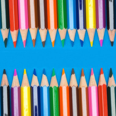 Pencils of many colors clipart