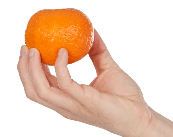 Оранжевый в руке — стоковое фото