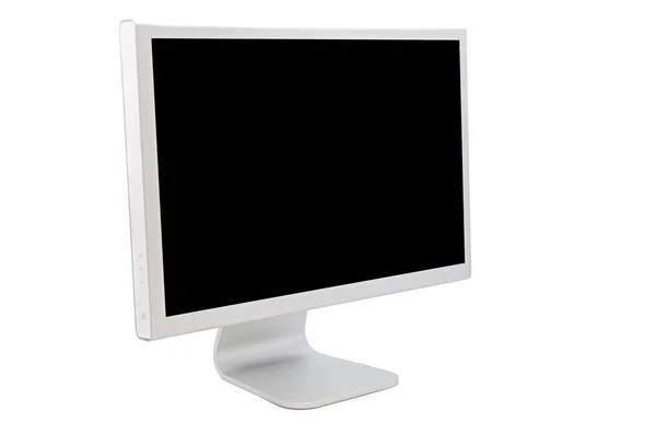 Компьютерный монитор с черным изображением — стоковое фото