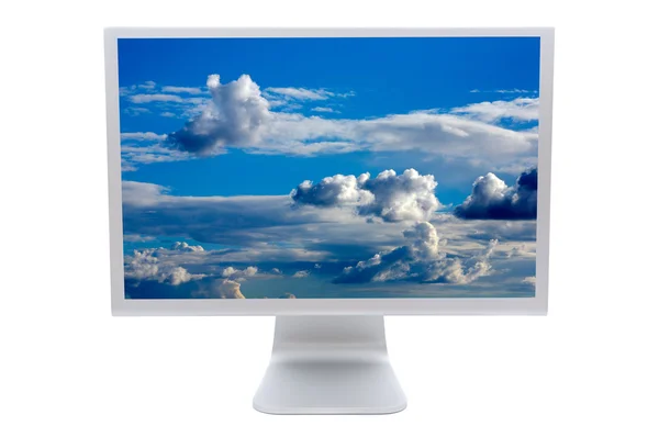 Počítačový LCD monitor — Stock fotografie