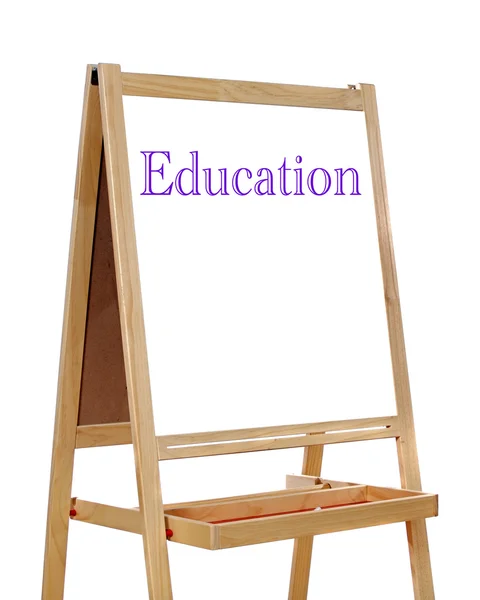 Bílá deska s slovo napsané vzdělání — Stock fotografie