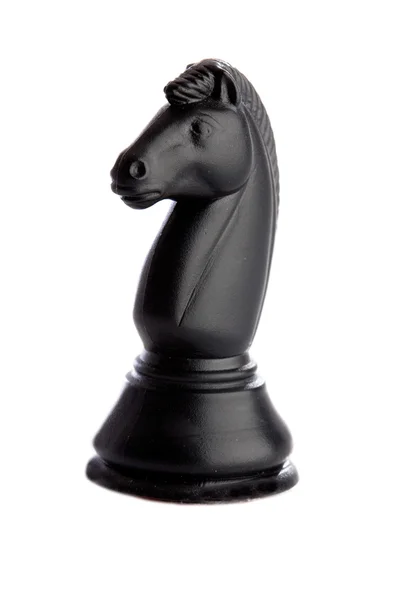 騎士。黒チェスの駒 — ストック写真