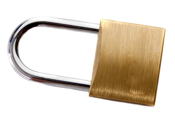 Lock iron closed on a white background — Stok fotoğraf
