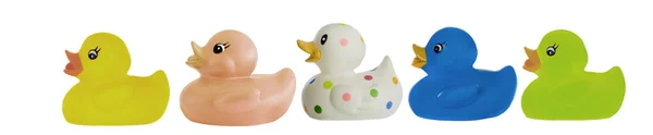Muchos patos juguete de diferentes colores —  Fotos de Stock