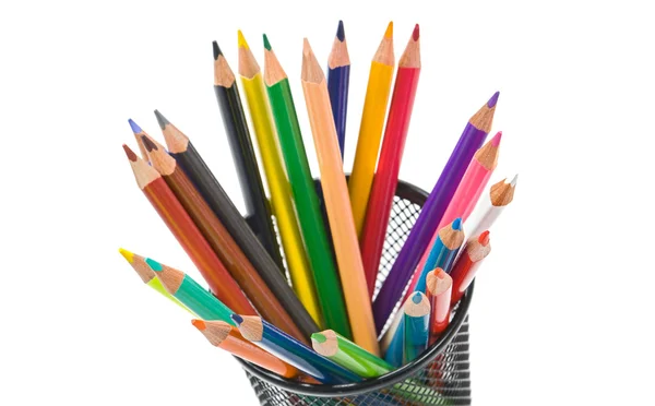 Nombreux crayons de différentes couleurs — Photo
