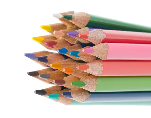 Molte matite di diversi colori — Foto Stock