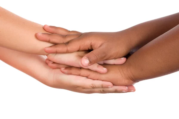 Apretón de manos entre razas — Foto de Stock