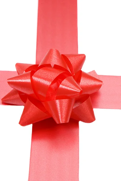 Red ribbon of gift — Stock Photo, Image