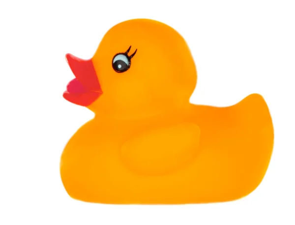 Orange plastic duck — Stock Photo, Image
