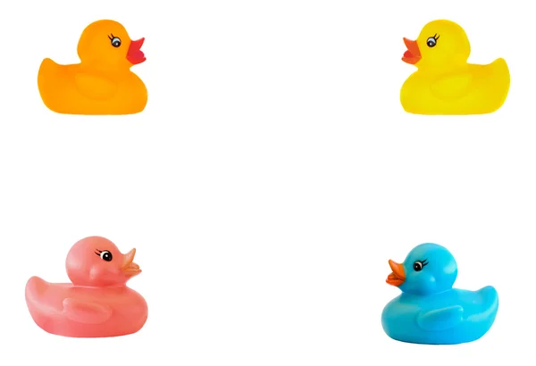 Çerçeve 4 Plastik ördek — Stok fotoğraf