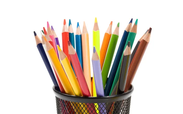 Muchos lápices de diferentes colores — Foto de Stock