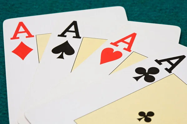 Покер из тузов — стоковое фото