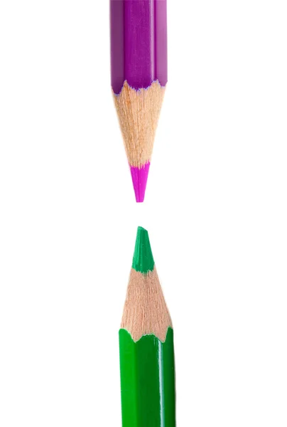 Två pennor konfronteras — Stockfoto