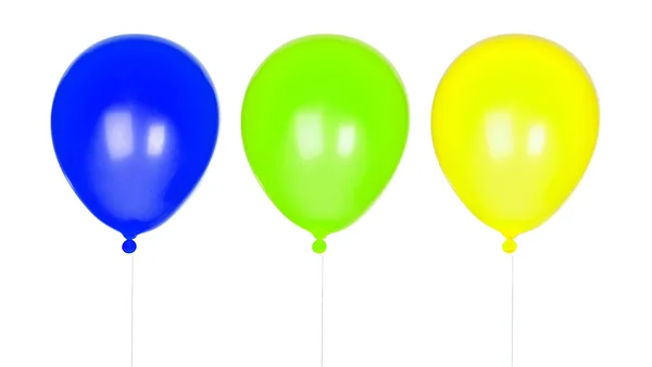 Drie kleurrijke ballonnen opgeblazen — Stok fotoğraf