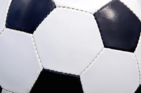 Fotbalový míč černá a bílá — Stock fotografie