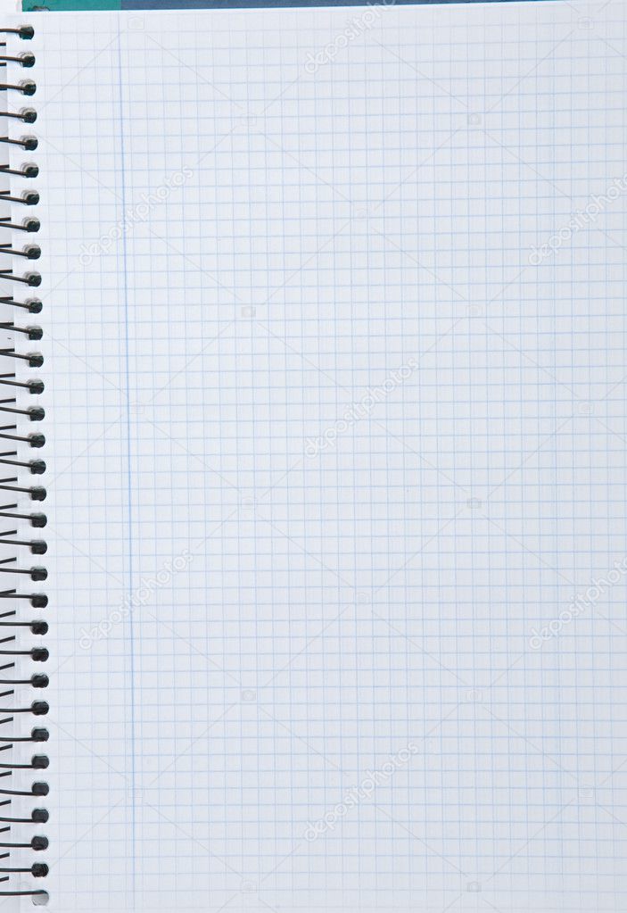Notebook with squares