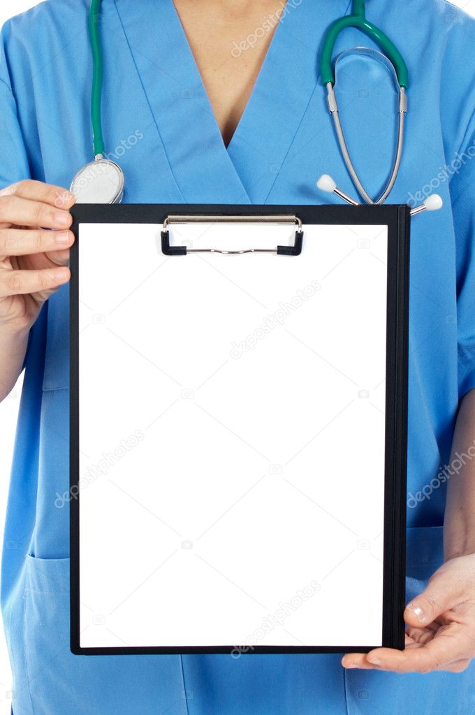 Anonymous doctor whit notepad