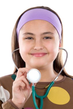 küçük kız Doktor muayene yapma