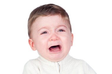 Beautiful baby crying clipart