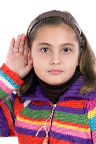 Adorable girl hearing — Stock Photo, Image