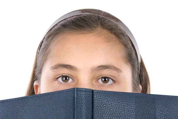 Adorable chica con un libro —  Fotos de Stock