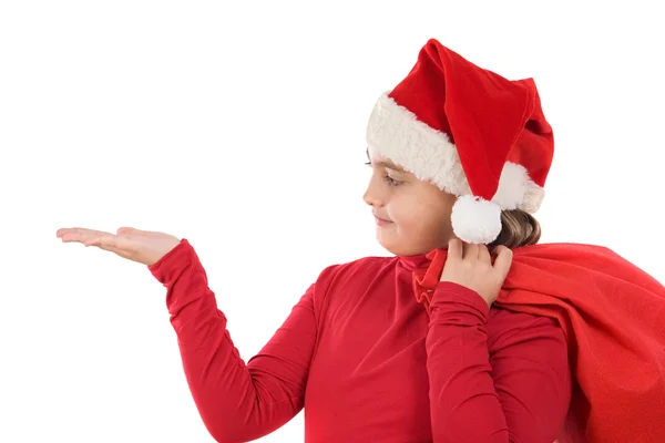 Gyönyörű lány kalap a karácsonyi — Stock Fotó