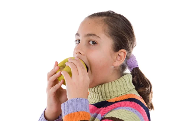 Roztomilá dívka jíst — Stock fotografie