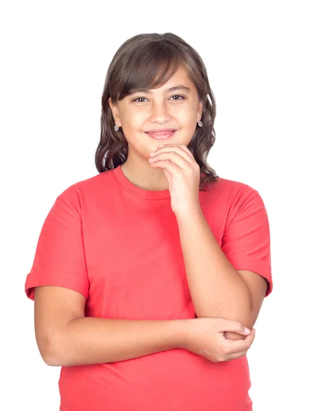 Pensivo menina pré-adolescente — Fotografia de Stock