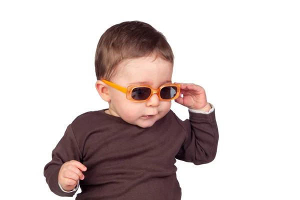 선글라스와 함께 아름 다운 아기 — 스톡 사진