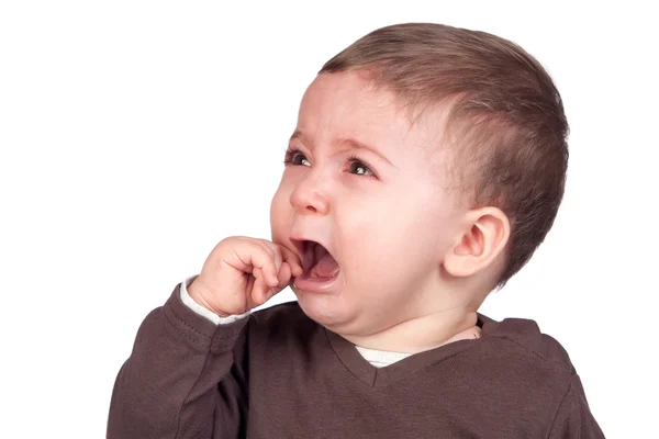 Belo bebê chorando — Fotografia de Stock