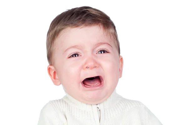 Çok güzel bir bebek ağlıyor — Stok fotoğraf