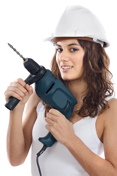 Attractive working woman Stock Picture