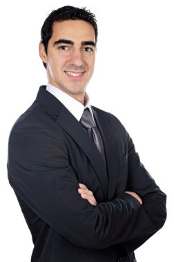 çekici bir genç kişi iş adamı