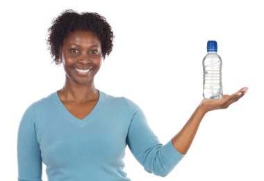 su şişesi ile Amerikalı kadın