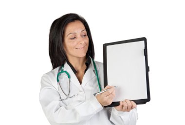 Doktor kadın ile boş Pano