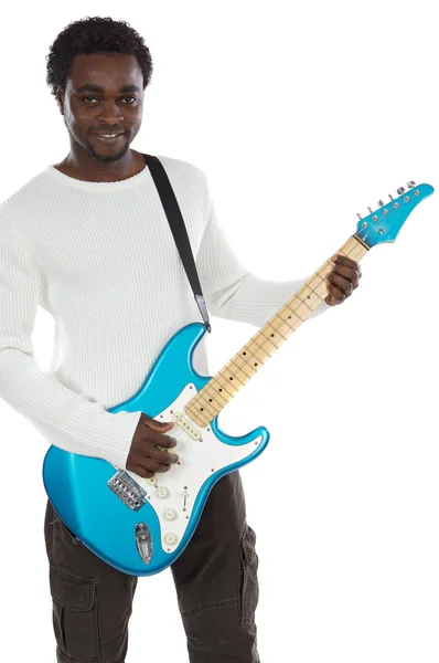 Fiú elektromos gitár — Stock Fotó