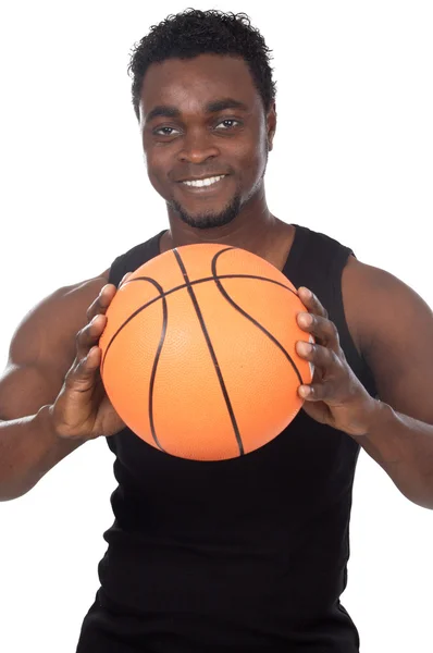 Mladí se basketbalový míč — Stock fotografie