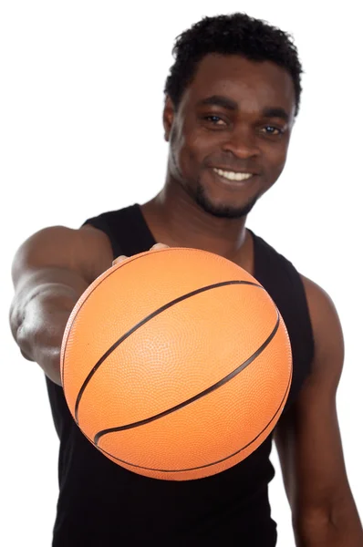 Молоді з баскетбольний м'яч — стокове фото