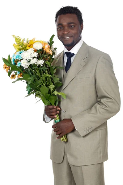 Virágos férfi — Stock Fotó