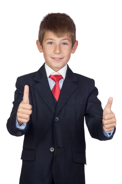 Little businessman saying Ok — Stock Photo, Image