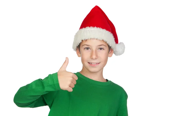 サンタの帽子の愛らしい子供 — ストック写真