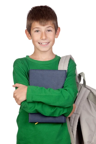 Adorable student dressed in green — Stock Photo, Image