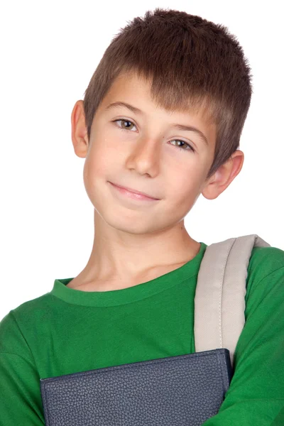 Adorable student dressed in green — Stock Photo, Image
