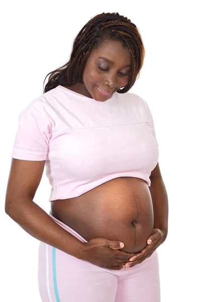 Mulher grávida atraente — Fotografia de Stock